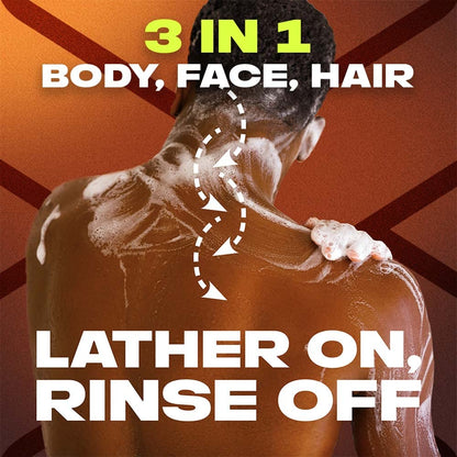 AXE Dark Temptation 3 In 1 Body, Face & Hair Wash for Men, Long-Lasting Refreshing Dark Chocolate Fragrance, Natural Origin Ingredients, Removes Odor & Bacteria, Dermatologically Tested 250ml