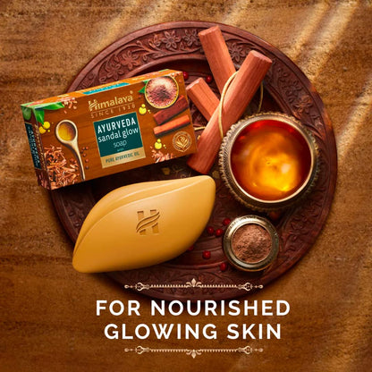 Himalaya Ayurveda Sandal Glow Soap, 75 gm (Pack of 4, 300 gm), Save on MRP