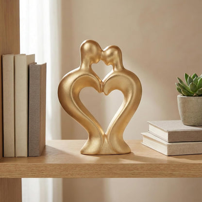 Love Couple Showpiece Gifts for Girlfriend Boyfriend, Heart Shape Couple Gift for Husband Wife, Home Decoration Items for Living Room, Anniversary Wedding Gifts, Valentine's Day Gifts
