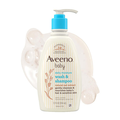 Aveeno Baby Wash and Shampoo Lightly Scented (12 fl oz)