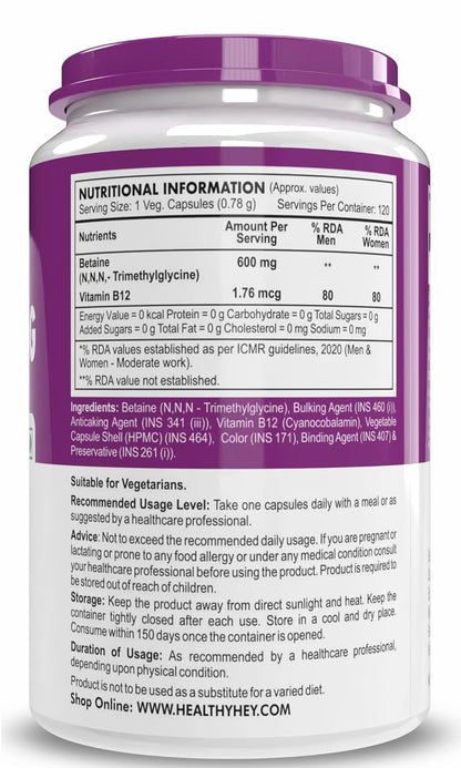 Nutritional supplement container with purple label on a white background