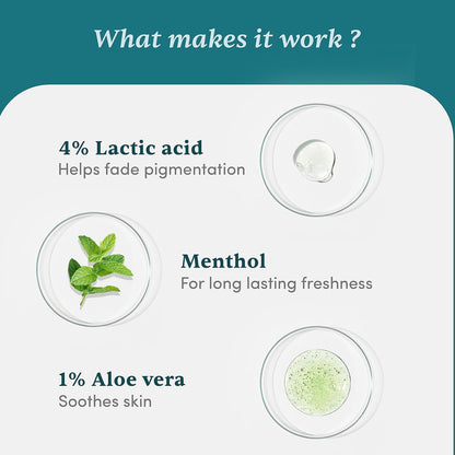 Man Matters Underarm Deodrant Roll-On 50 Ml | Long Lasting Cooling Freshness, Removes Bad Odour, Brightens Underarms | 4% Lactic Acid, 1% Aloe Vera & Menthol | Aluminium Free