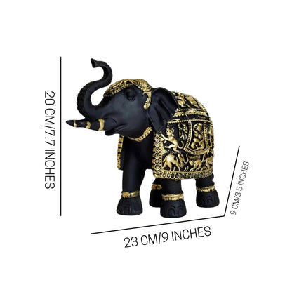 THE SACRED GIFTS Elephant Statue Medium Size for Showpiece Your Home,Office Table & Gift Article,Animal Decorative Showpiece Figurines | Home Decor for Vastu | Good Luck (Pack of 1)