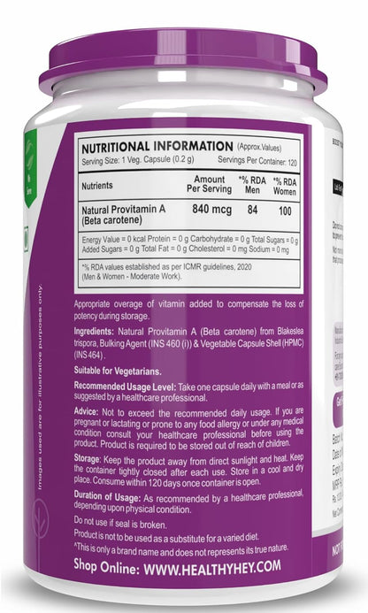 Supplement container with purple label and nutritional information on a white background