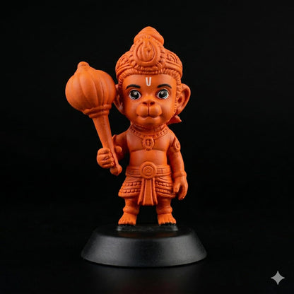 B.R STORE Kesri Hanuman Idol for Home Dcor & Pooja | Bajrangbali Murti with Orange Finish | Spiritual Statue for Temple, Office, Car Dashboard & Gift (kesri Hanuman)