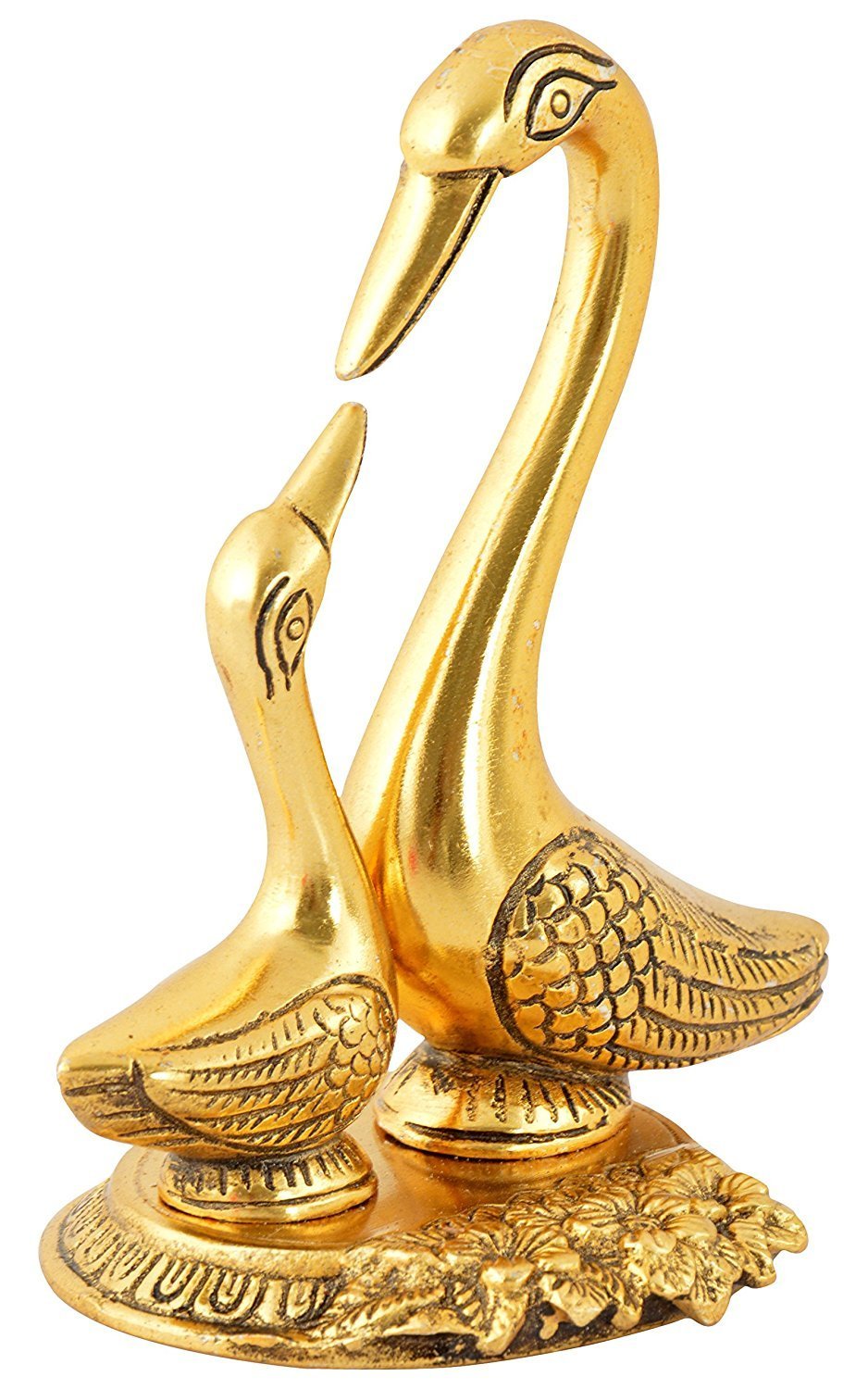 Elegant Brass Swan/Duck Couple Decorative Showpiece – Handcrafted Love Birds for Home Decor & Gifting
