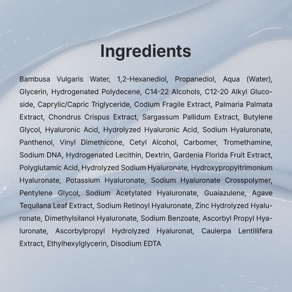 List of ingredients on a gray background