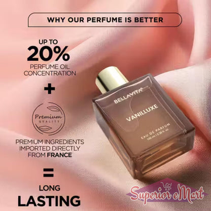 VANILLUXE Perfume for Men & Women|Floral & Musky Notes|Long Lasting Fragrance| Eau de Parfum - 100 ml (For Men & Women)