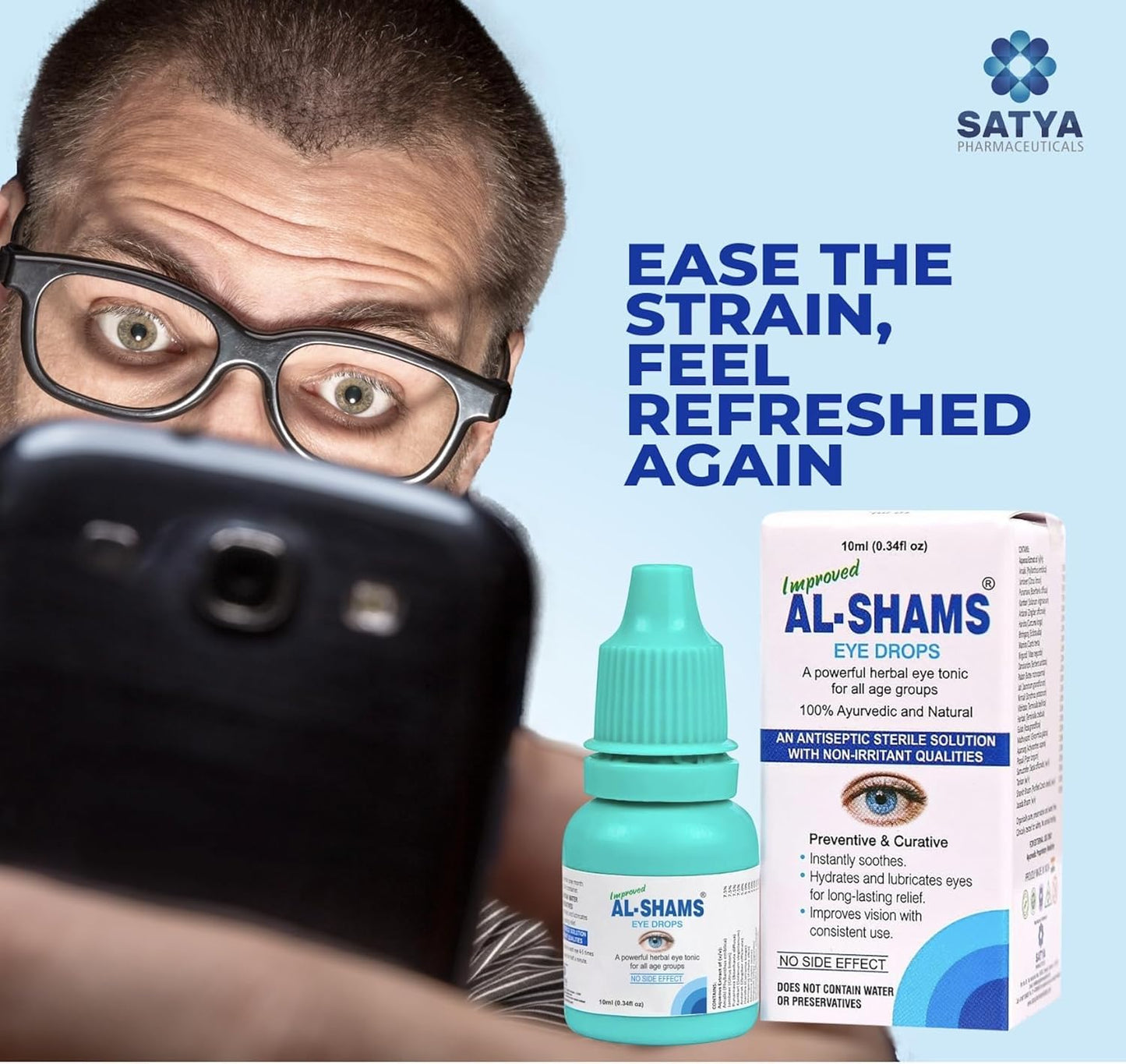 Al-Shams Eye Drops | Complete Eye Care | Ayurvedic and Natural | 10ml