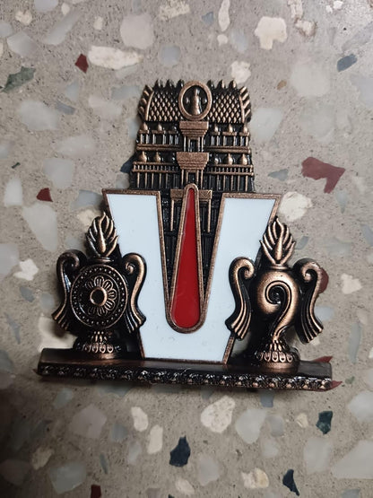 Radhe Radhe Greeting in Star Idol for Car Dashboard – Copper Finish Artistic Divine Message Murti for Home & Car (S928-CPR)