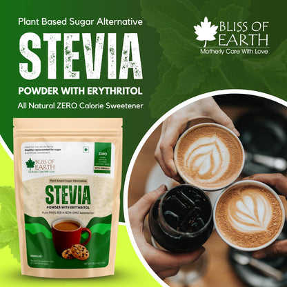 Bliss of Earth Stevia Powder, Sugar Free Zero Calorie Sweetener Diabetic and Keto Friendly 99.8% Purity Vegetarian Gluten Free Quick Dissolve, 1 KG