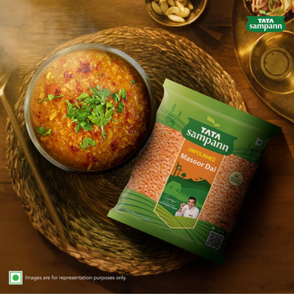 Tata Sampann Unpolished Masoor Dal (Split), 1kg