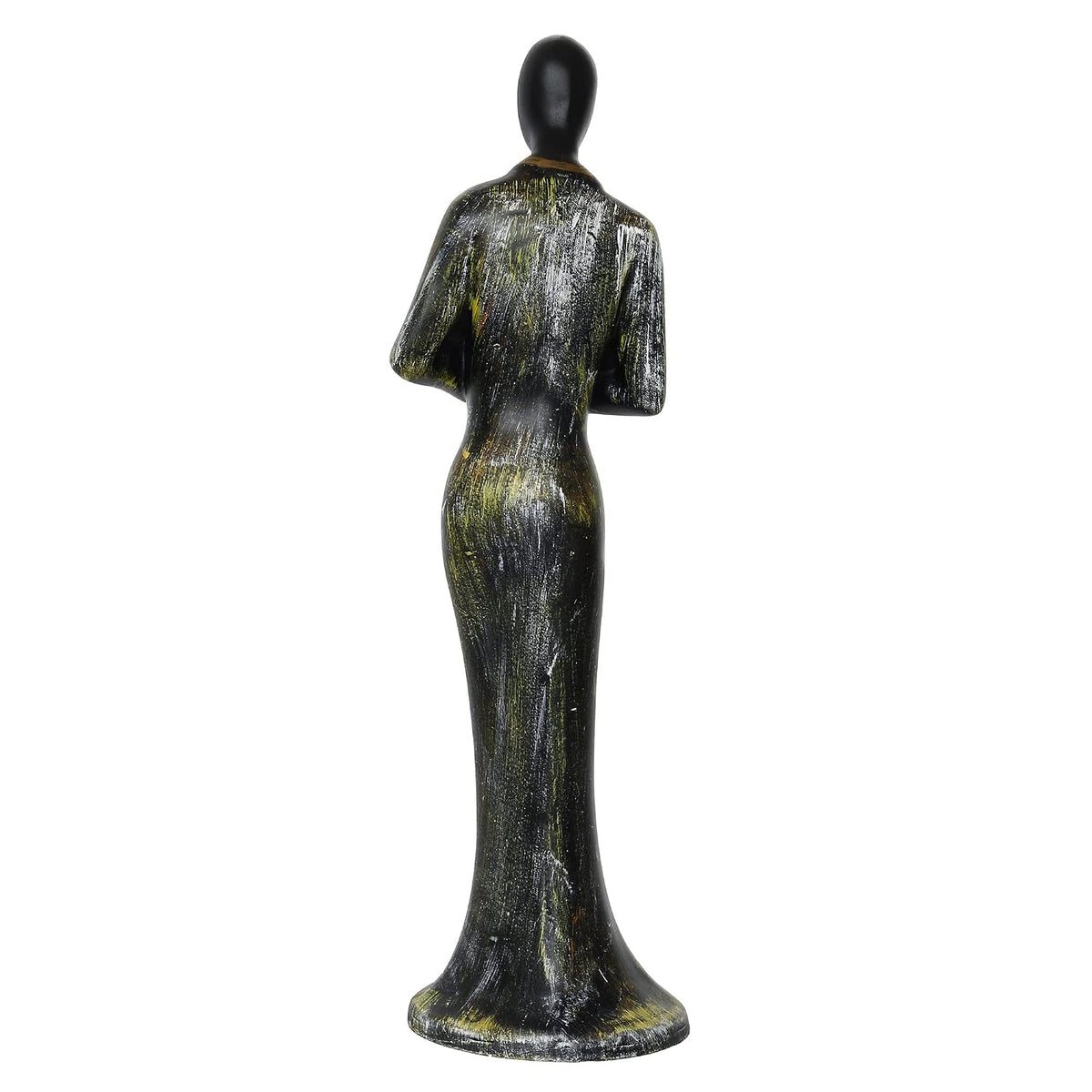 Resin Woman Playing Wind Musical Instrument Showpiece for Home Decor Living Room Bedroom Office Desk Table TV Unit | Womens Day Gift for Ladies | Housewarming Birthday Gift for Women