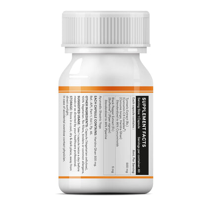 INLIFE Curcumin C3 Complex (95% Curcuminoids) 500 mg Turmeric with BioPerine (Piperine) Extract Supplement 5 mg - 60 Capsules (Pack of 1)