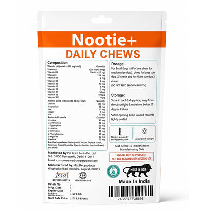 Nootie Daily Multivitamin for Dogs | Vitamins, Minerals & 7 Essential Amino Acids | Immune Boost, Better Vision, Healthy Skin Vet-Formulated Soft Chews | 30 Chews (All Breeds & Life Stages) 16in1