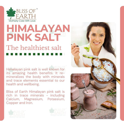 Bliss of Earth 1KG Granular Pakistani Himalayan Pink Salt Non Iodized for weight loss & Healthy Cooking, Natural Substitute of White Salt