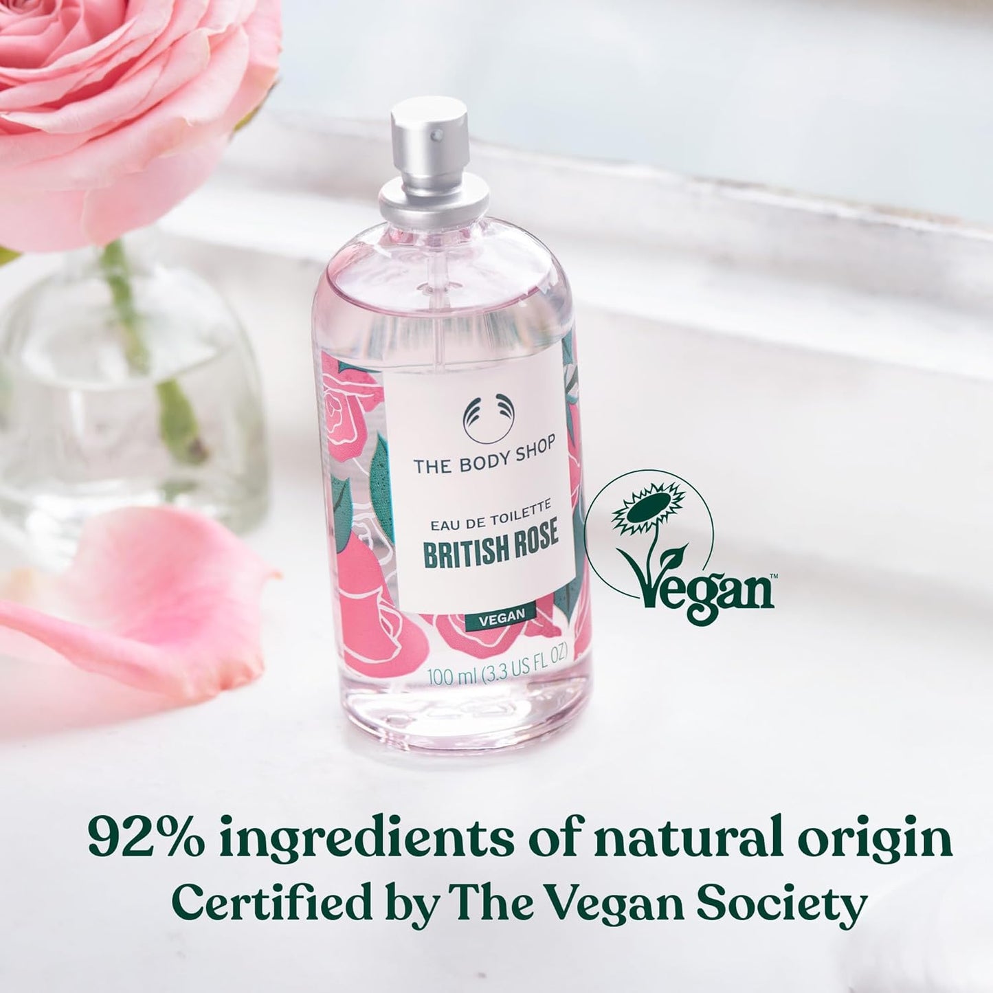 The Body Shop British Rose Eau De Toilette Vegan Perfume 100ml