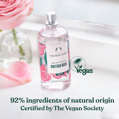 The Body Shop British Rose Eau De Toilette Vegan Perfume 100ml