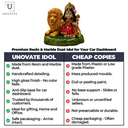 UNOVATE Durga MATA Idol for Car Dashboard, Home | Durga ji Murti | Navratri