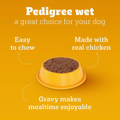Pedigree Puppy Wet Dog Food, Chicken & Liver Chunks in Gravy, 70 g, Complete & Balanced Meal for Puppies