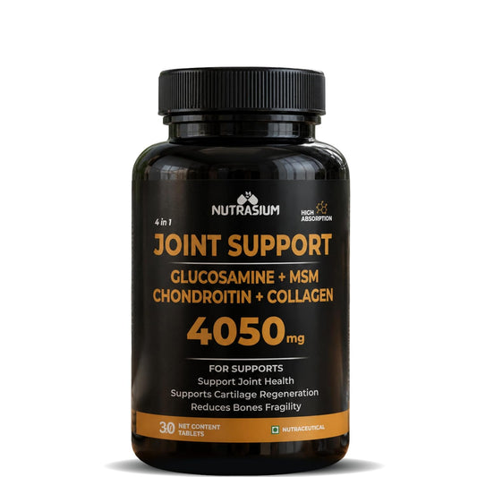 Nutrasium Glucosamine Tablets For Joint Support with Collagen & Glucosamine Chondroitin MSM | Joint Cartilage Support & Muscle Health | Joint Pain & Joint Care Supplement | 30 Tablets