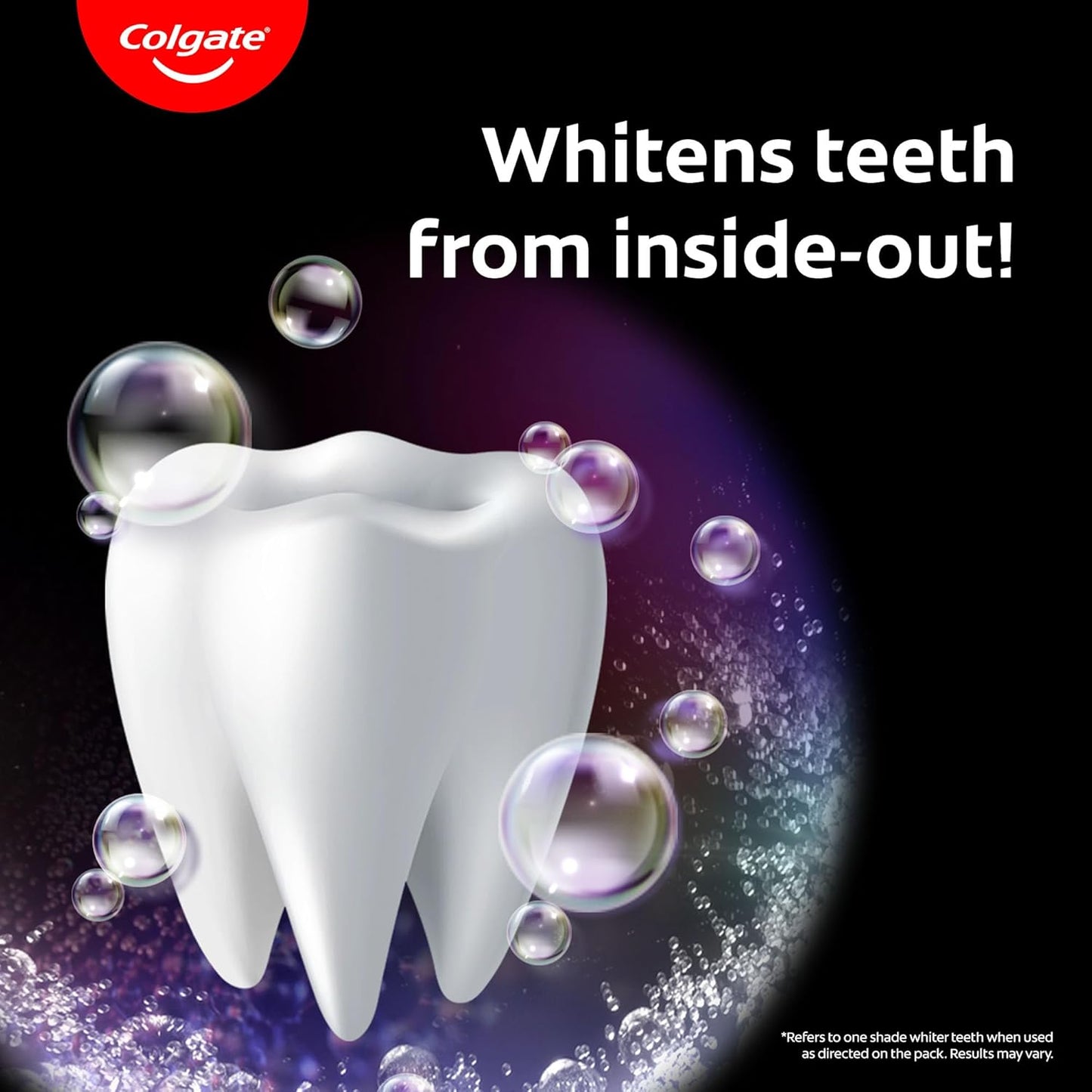 Colgate Visible White O2, Teeth Whitening Toothpaste (50g) for noticeably whiter teeth starting in 3 days with Active Technology, Enamel Safe Teeth Whitening & Fresh Breath