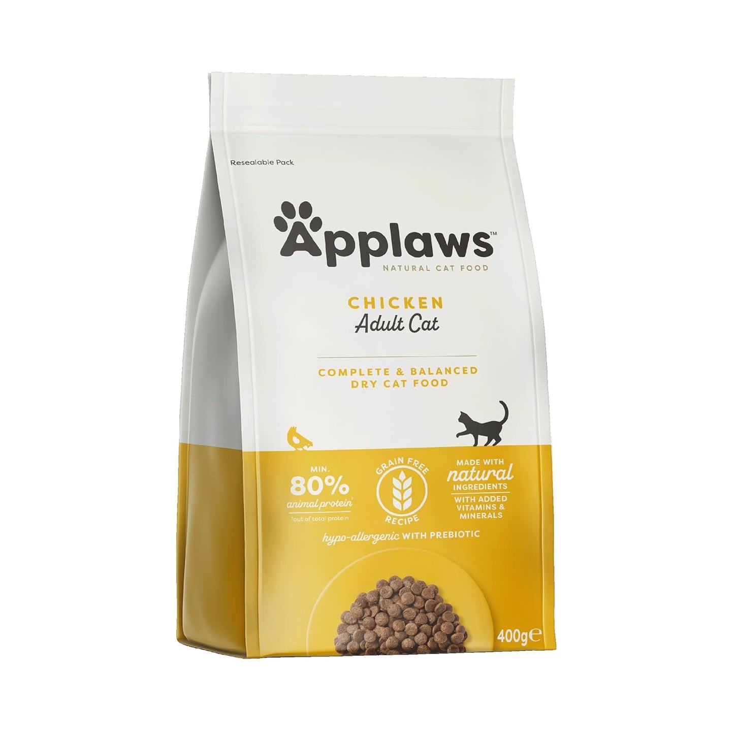 Applaws Complete and Grain Free Dry Cat Food, Adult Chicken, 400g