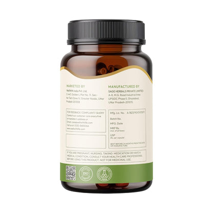 Wellwith (Ayuzera) Natural Silica 500mg – 60 Capsules (Pack of 1) | Bamboo Extract | Amino, Vitamins, mineral | Skin health & Hair Growth | Collagen Building