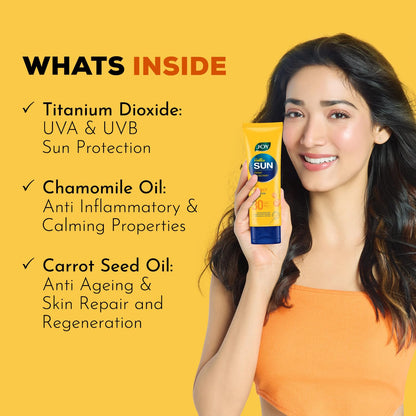 Joy Broad Spectrum SPF 30 Face & Body Sunscreen (120ml) | Sunblock & Anti Tan Sunscreen For Normal to Oily Skin | Lightweight, Non Greasy & Zero White Cast