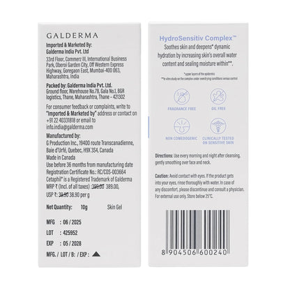 Cetaphil Optimal Hydration Restoring Water Gel 10g for Sensitive Skin