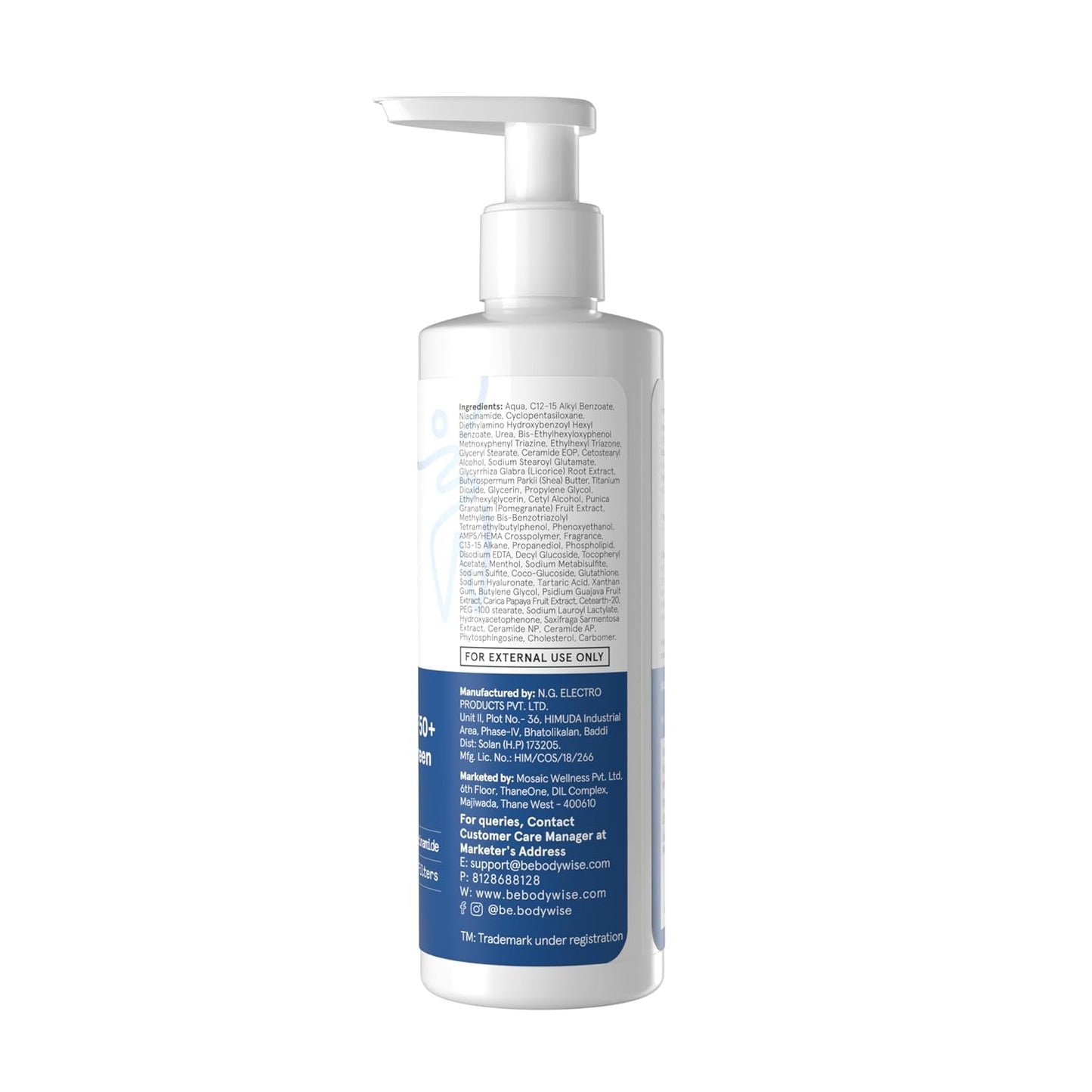 Be Bodywise De-tan Body Sunscreen Lotion with SPF 50+ PA++++ | Broad Spectrum UVA & UVB Protection, No White Cast, Hydrates Skin | Niacinamide, Papaya & Guava Extract |Light-weight & Non-greasy, 175ml