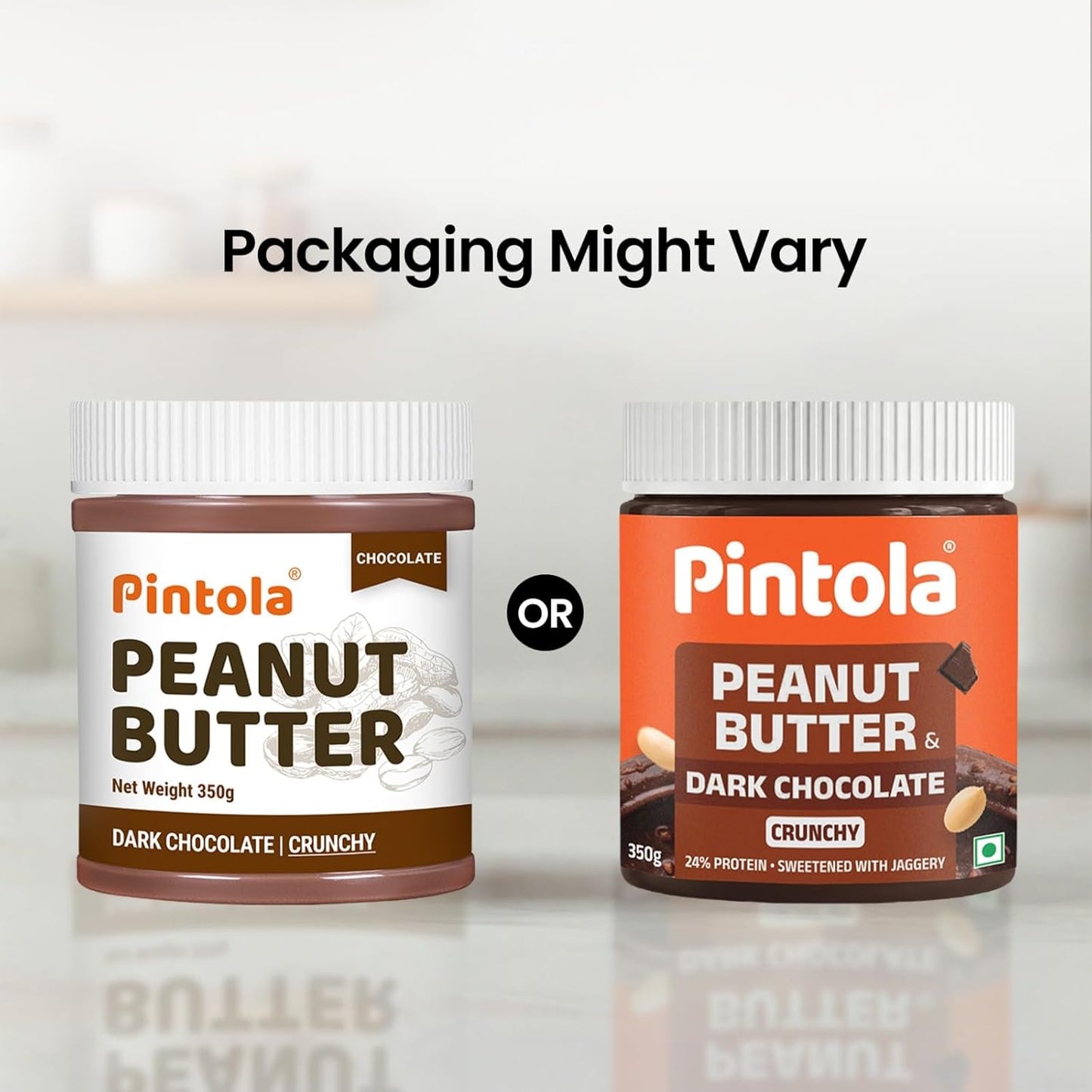 Pintola Peanut Butter Chocolate Flavour Crunchy - 18.6g Protein & 5.2g Dietary Fiber, Made with Premium Roasted Nuts & Cocoa, Gluten Free, Zero Cholesterol & Trans Fat, Vit E & B3, Dark Chocolate
