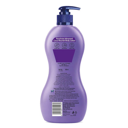 Parachute Advansed Coco Nourish Body Lotion with Pure Coconut Milk, 10 Layer Deep Action | 72 Hr | Moisturizer | Deep Nourishment | For Dry Skin | For Women | For Winter | Daily Use 600ml