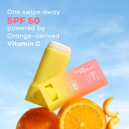Earth Rhythm Rosy Ritual Glow Sunstick SPF 50 PA ++++ with Vitamin C & Carrot Extract.In Vivo Tested