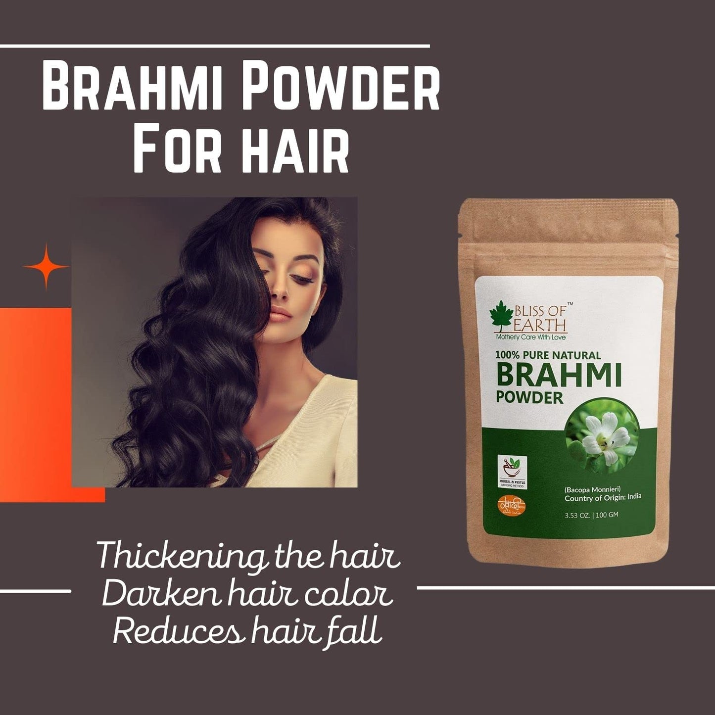 Bliss of Earth 100% Pure & Natural Brahmi Powder, 100GM