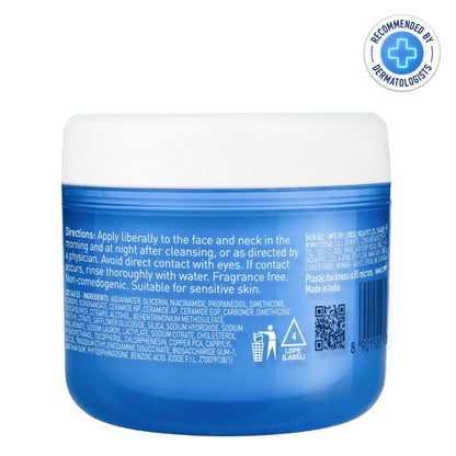 CeraVe HA Water Gel with Hyaluronic Acid, Ceramides & Niacinamide for Plumpy hydration|Oil-free gel moisturizer| 3 sec fast absorption| Dermat recommended for Women & Men| 50 ml