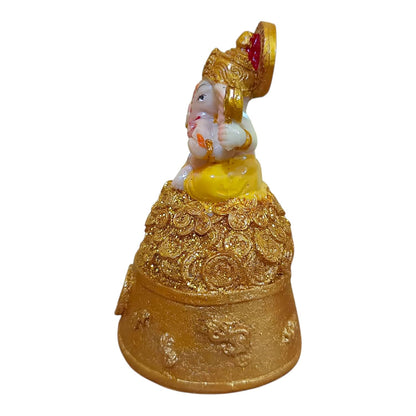 Ganesha Ganesh Ganpati Gajanan Statue Idol Murti Gift Item Decorative Showpiece Multicolor Polyresin Pack of 1 (B016)