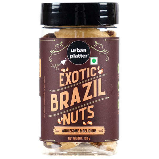 Urban Platter Brazil Nuts, 100g (Rich in Selenium | Superfood | Have 1 Daily | Product of Peru)