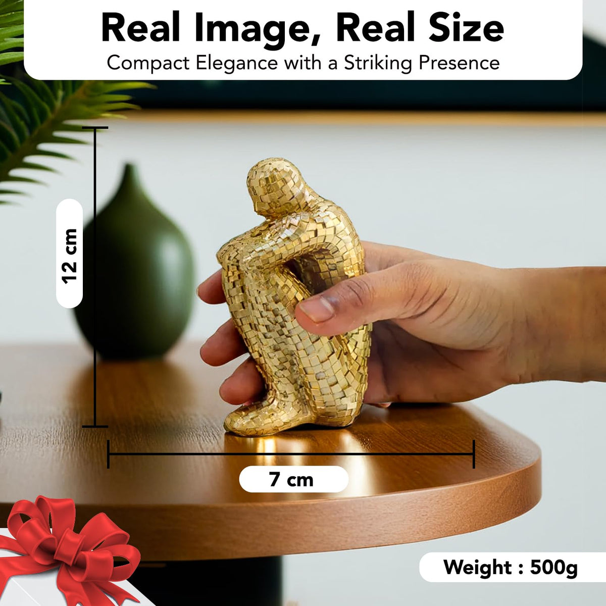 Brick Man Show Pieces for Home Decor Living Room Decorative Items | Abstract Modern Showpieces Gift Item for Decoration | Tv Unit Showcase Shelf Office Interior Statue Figurines