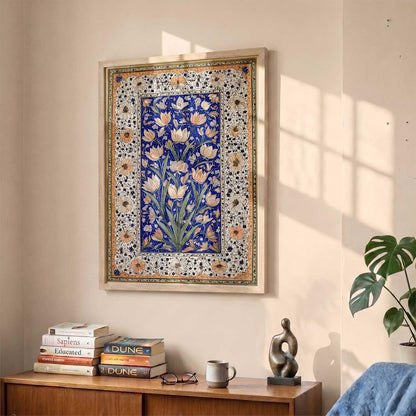 Indian Traditional Madhubani Art Wall Painting Home Decoration With Frame | Engineered Wood | Digital Reprint | For Living Room Bed Room Hotel Wall Decor (14X20 inch)