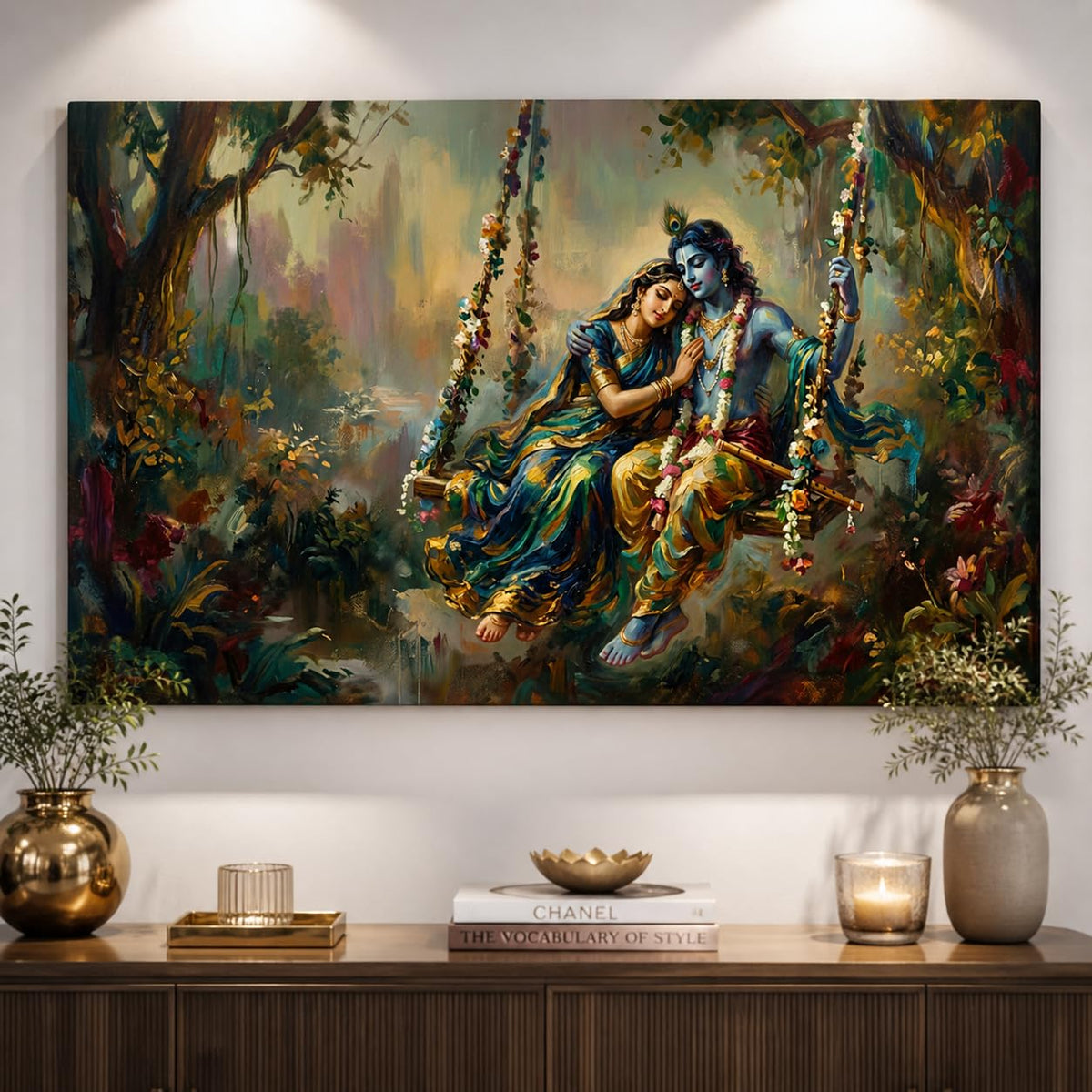 Vibrant Floral Canvas Wall Art, Colourful Lily Flowers Painting, Modern Home Decor, Living Room Artwork 20 Inch x 20 Inch CVM-38085