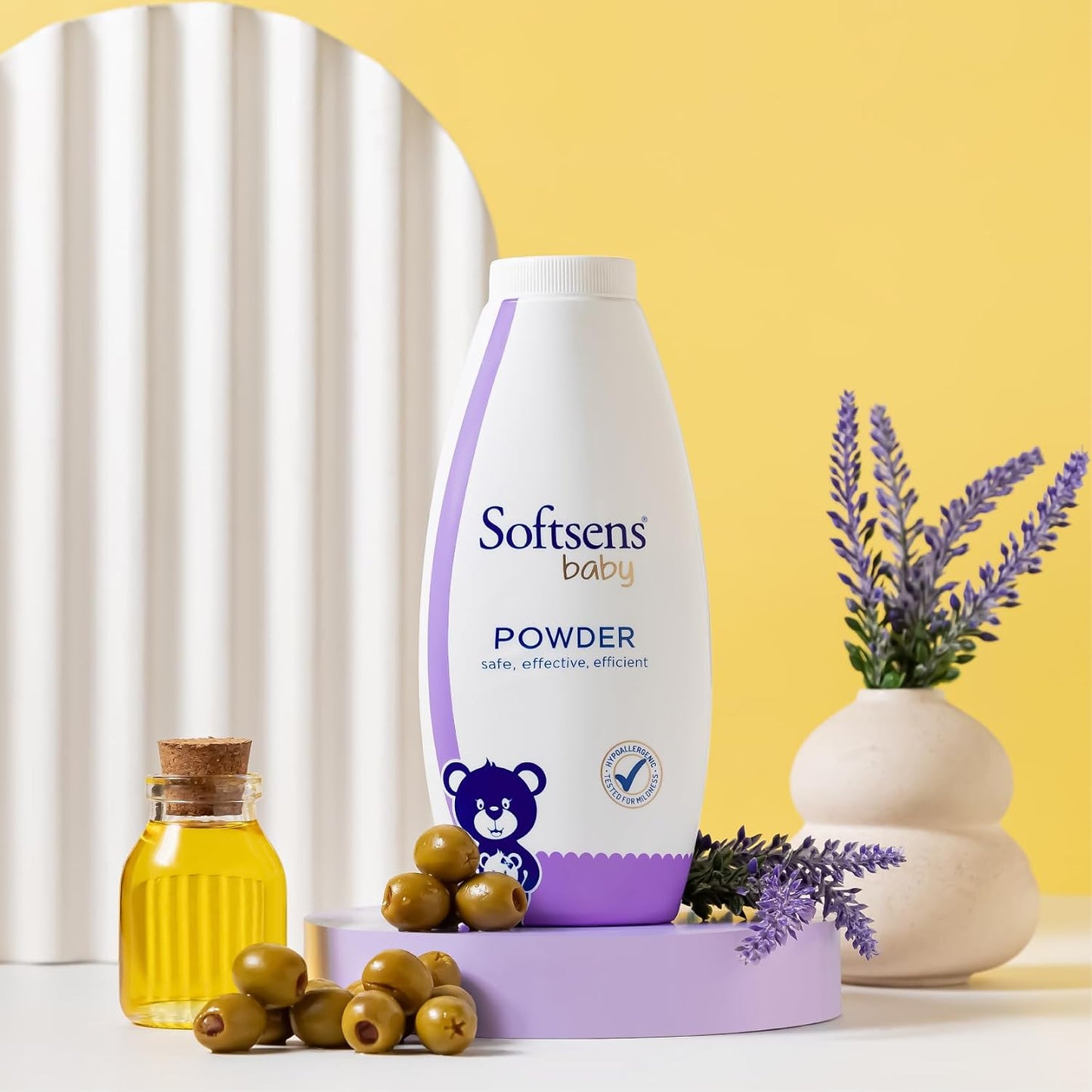 Softsens Baby Powder 200g | Ideal For New Borns and Infants | Mild Scent with Clove Leaf Oil | Absorbs Excess Moisture, Reduces Chafing | Dermatalogically Tested & Paraben, SLS & SLES Free