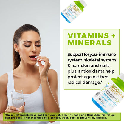Haleup Multivitamins capsules for Women & Men 60 capsules - Multivitamin & Multimineral Supplements with Omega-3, Resveratrol, Coenzyme Q10 & Biotin