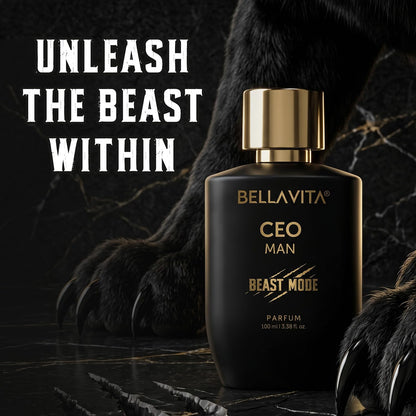 BELLAVITA CEO Man Beast Mode 100ml | 40% Parfum Oil Concentration | 10hr Long Lasting | Perfume for Man | 6 ft Projection | Premium Fragrance