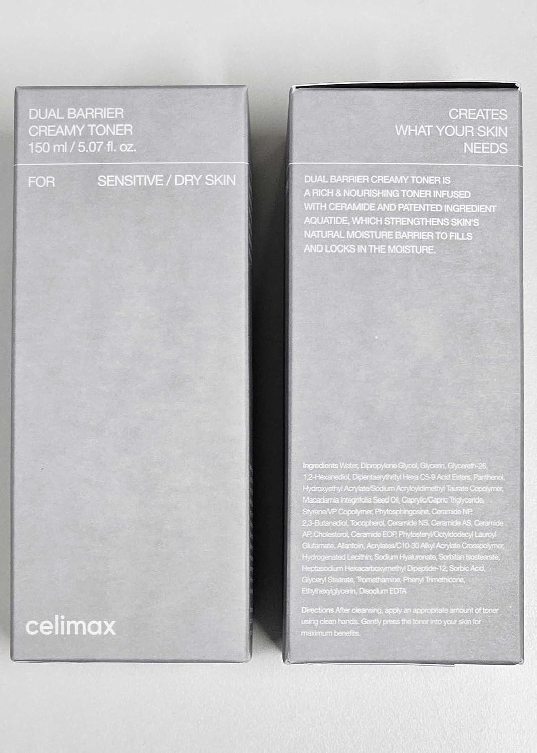 Celimax Dual Barrier Creamy Toner (150ml) with Ceramides, Peptides | Barrier Repair Hydrating Toner for Sensitive Skin | Oil-Free, Alcohol Free, Calming, Soothing, Non-Irritating | Korean Skincare