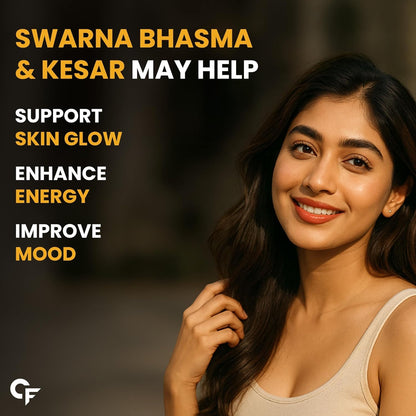 Carbamide Forte Shilajit Gold Capsules For Women With Pure Shilajeet Swarna Bhasma, Saffron & Ashwagandha | Himalayan Shilajit for Women | Shilajeet Gold Original | 60 Veg Capsules