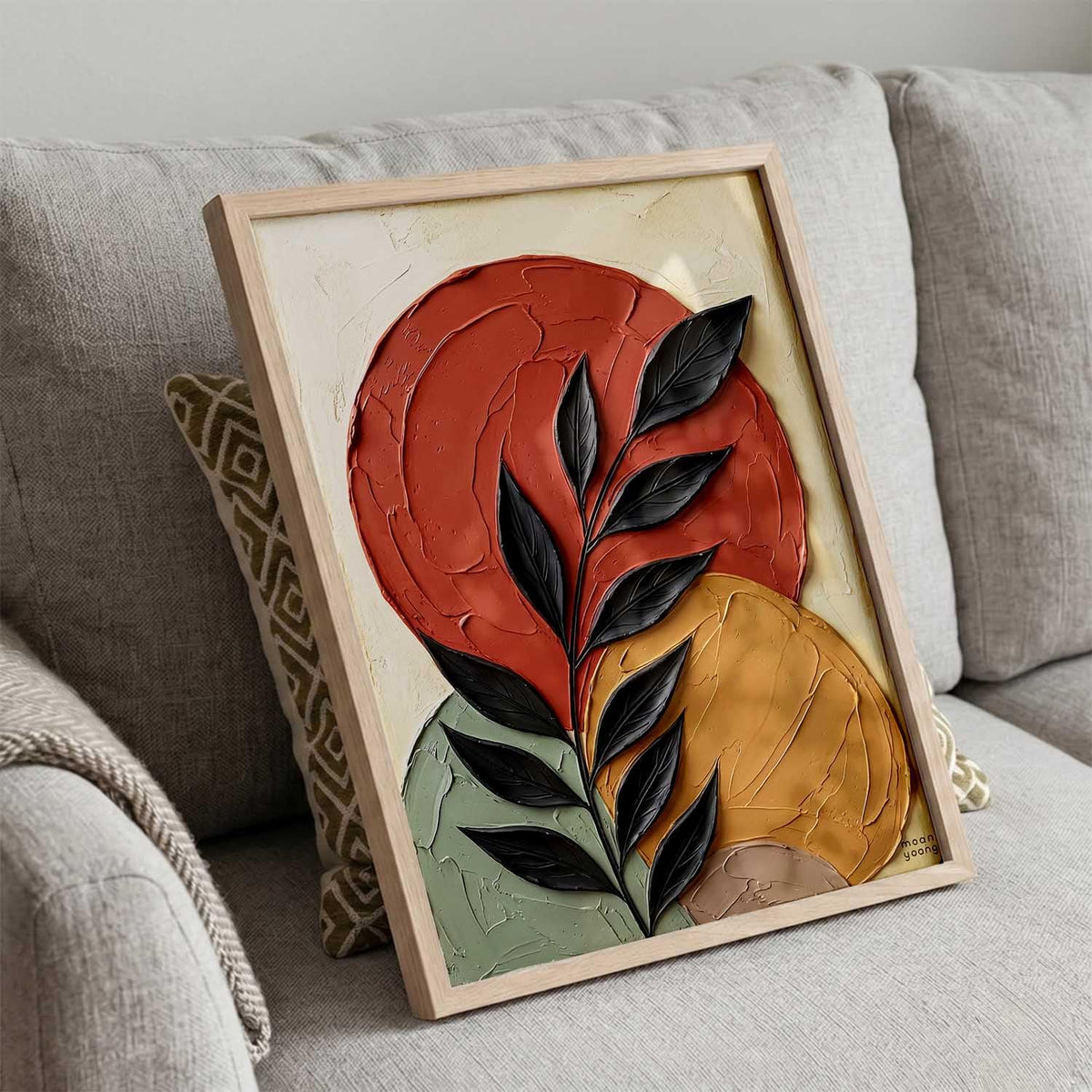 Aesthetic Botanical Art Home Decoration Painting | Floral Paintings With Frame For Living Room Bed Room Hotel Wall Decor Digital Reprint (19x25 inch)