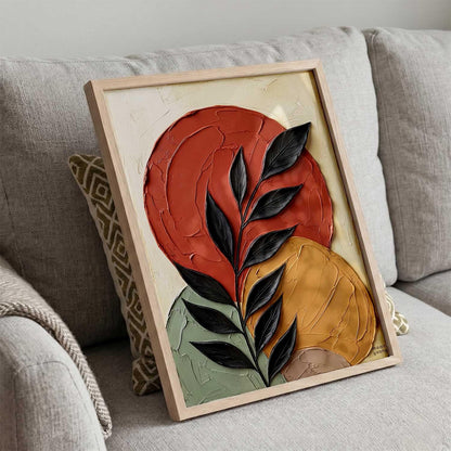 Aesthetic Botanical Art Home Decoration Painting | Floral Paintings With Frame For Living Room Bed Room Hotel Wall Decor Digital Reprint (19x25 inch)