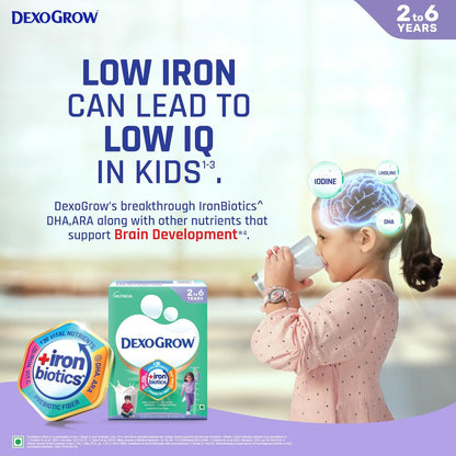 Nutritious Milk Drink for 2-6 year Old Kids with IRON BIOTICS, Zero Added Sucrose - 400g BIB
