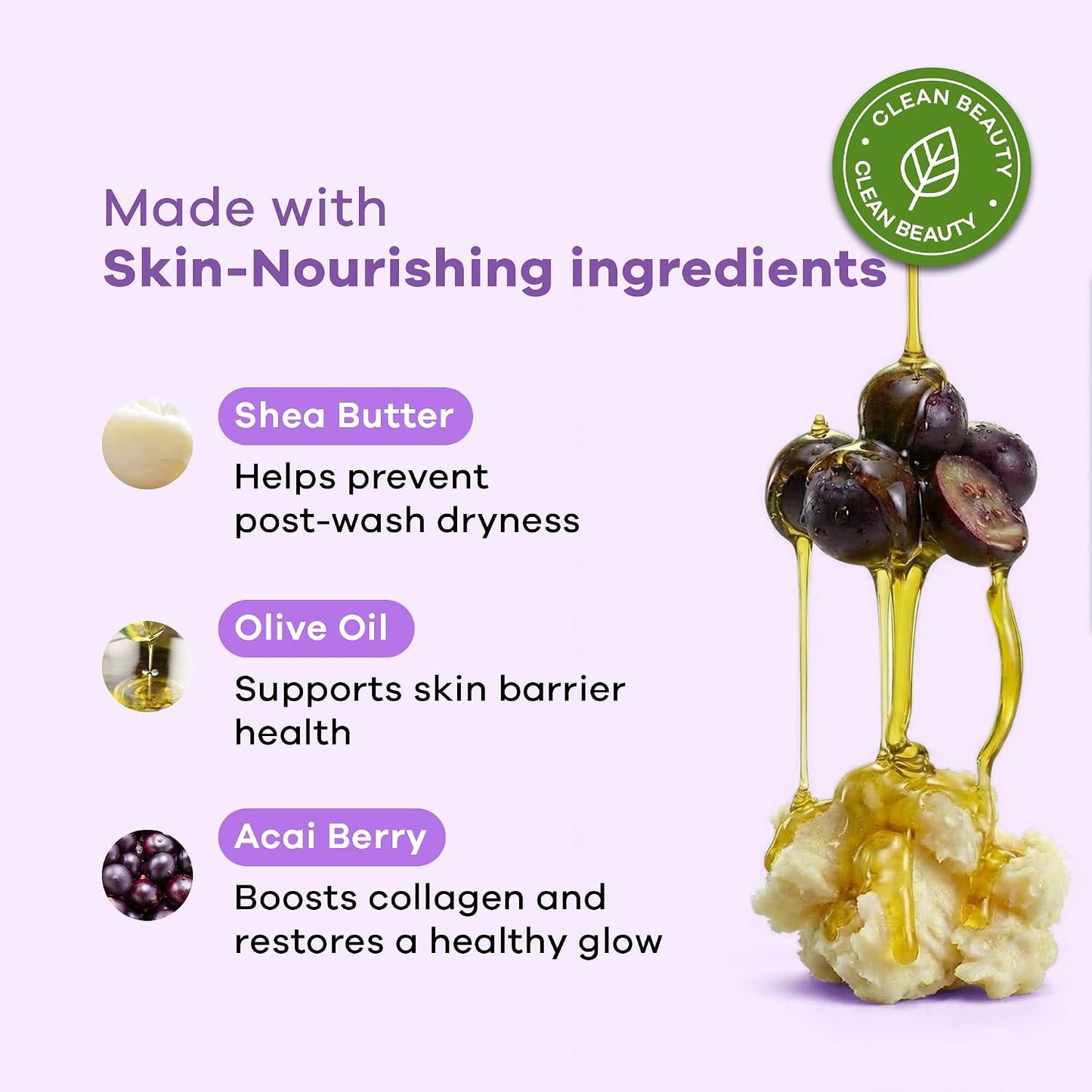 Earth Rhythm Butter Cream Soap, 48H Moisture, Gentle Cleanse, No Sulphates, No Phthalates – Berry Smoothie
